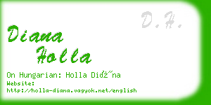 diana holla business card